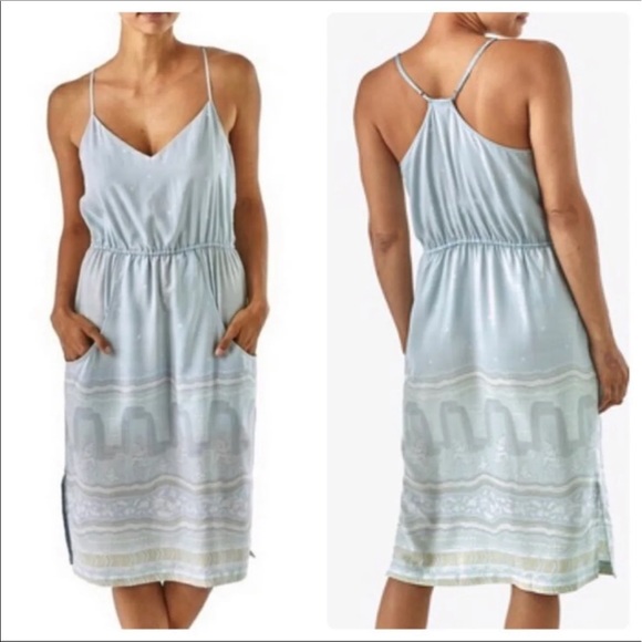 Patagonia Other - Patagonia Lost Wildflower Floral Print Tencel Spaghetti Strap Racerback Dress